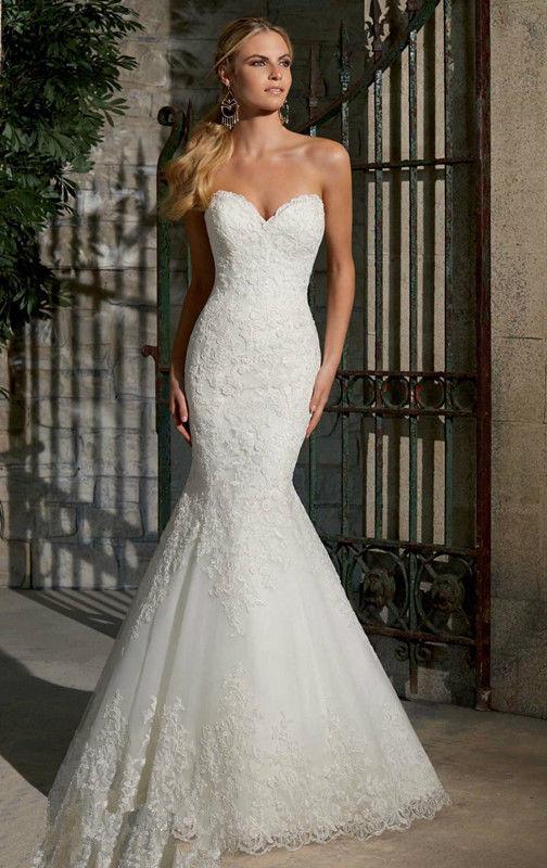 Charming Fitted Bodice Mermaid Wedding ...