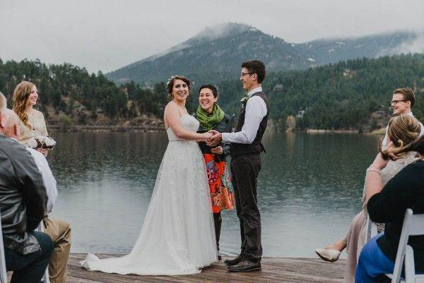Wedding - Not Ready To Say Goodbye To Winter? This Snowy Evergreen Lake House Wedding Is For You