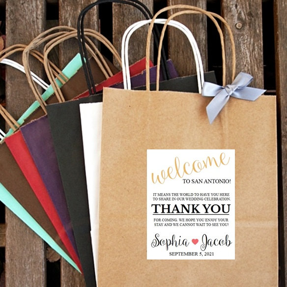 Mariage - Personalized "Welcome to (Location) ..." Wedding Welcome Bag 