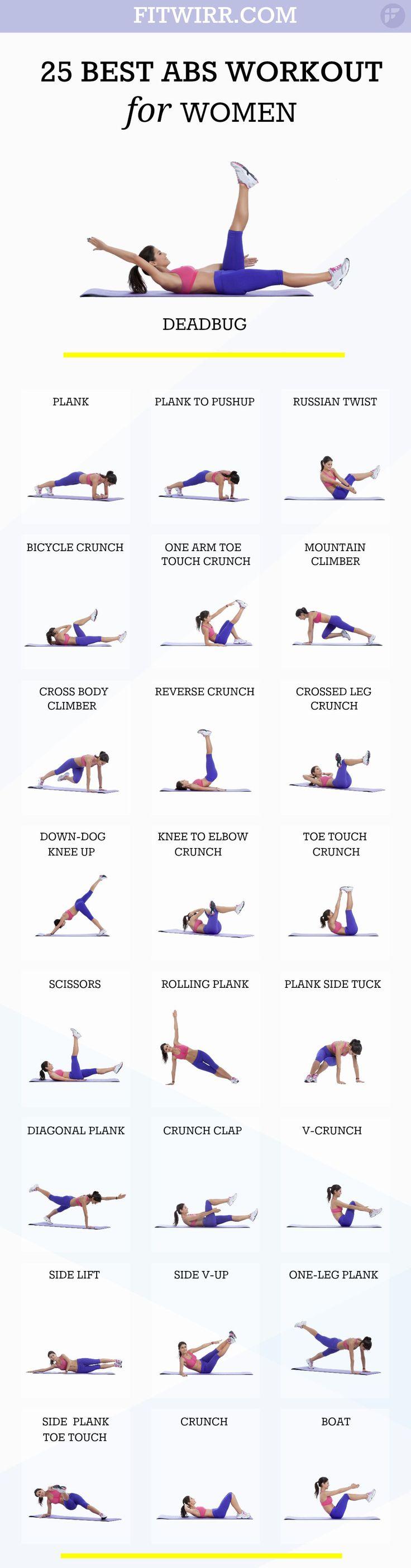 Свадьба - Ab Workouts: 25 Best Ab Exercises For Women [Image List]