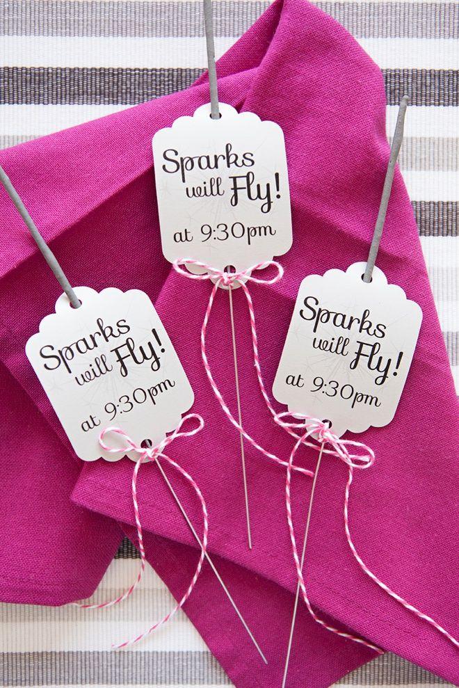 زفاف - Awesome DIY Idea For Making Wedding Sparkler Tags!