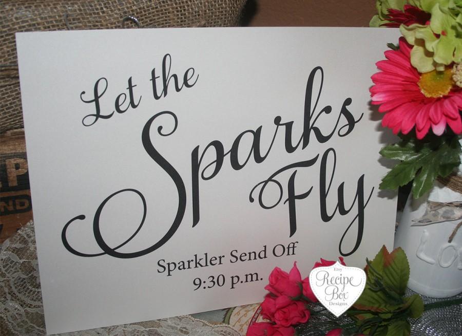 Hochzeit - Let Love Sparkle, Let the Sparks Fly, Sparkle Send Off, Sparkler Sign Send Off, Wedding Sign, Wedding Decorations, Signage