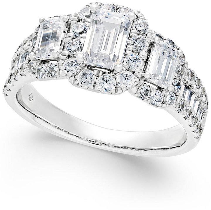 Свадьба - Diamond Engagement Ring (2 ct. t.w.) in 14k White Gold