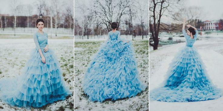 Wedding - Romantic, Fresh, And Lively, This Dreamy Blue Gown Embraces Sweet Femininity With A Touch Of Edginess!