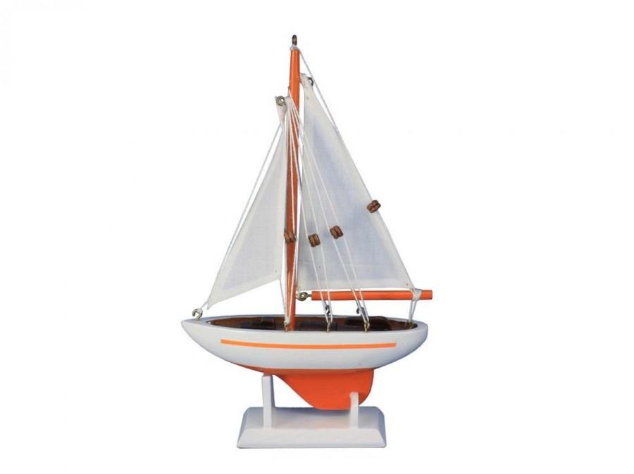 Mariage - Orange 9" Sailboat Wedding Cake Topper / Sail Boat Cake Toppers / Nautical Cake Toppers / Nautical Wedding Decor