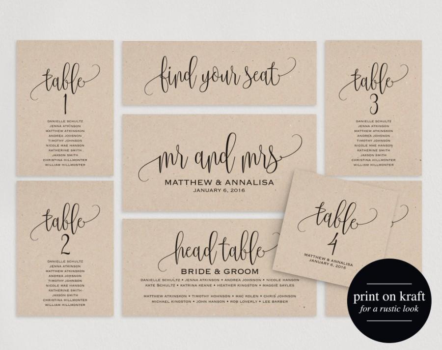 Wedding Seating Chart Cards