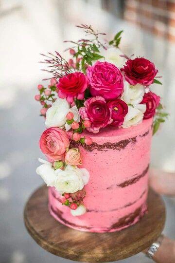 Wedding - 5 Semi-Naked Pink Wedding Cakes We Love
