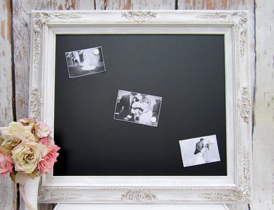 Wedding - DECORATIVE FRAMED CHALKBOARD Wedding Decor Signs Magnetic Furniture -AnY CoLoR- French Provincial Country 31"x 27" Kitchen Memo Menu Board