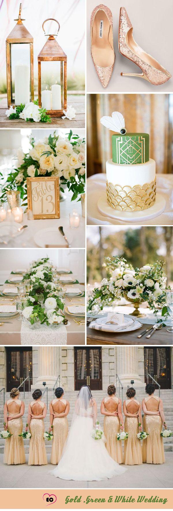 Hochzeit - Stunning Glittery & Sequined Gold Wedding Inspirations