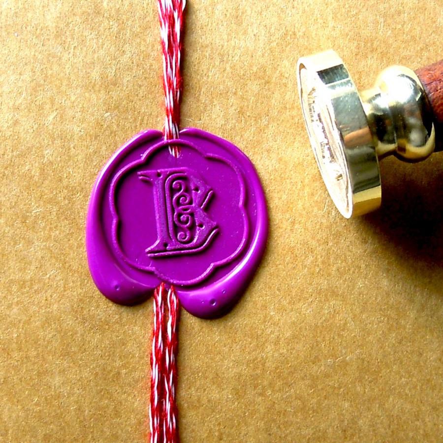 Свадьба - Personalized Wax Seal Stamp Letter Stamps Initials Vintage Style