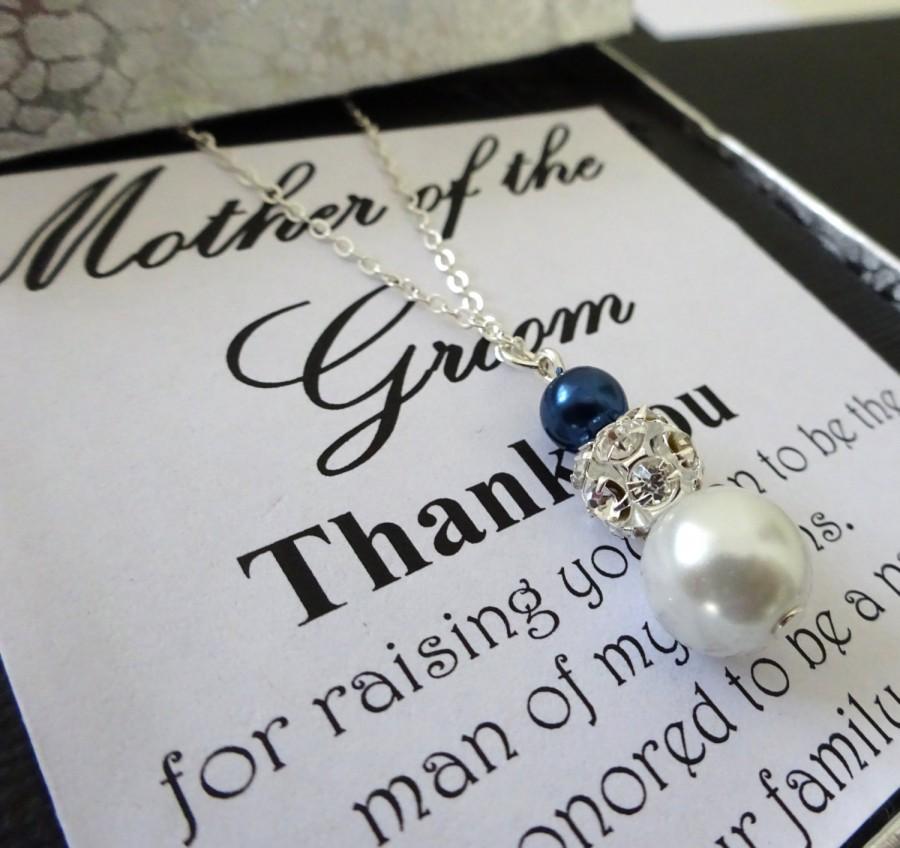 Hochzeit - Mother of the Groom Necklace, Thank you for raising the man of my dreams, Personalized Gift, bridal jewelry, Mother of the Groom Necklace