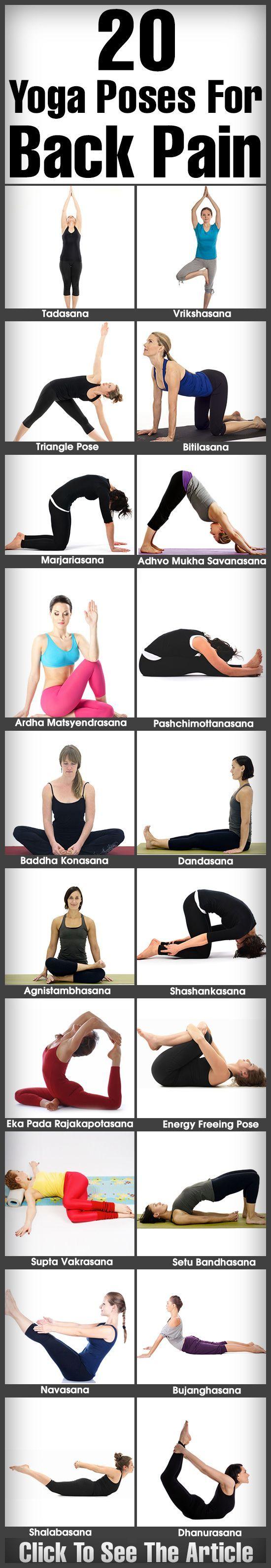 Hochzeit - Top 20 Yoga Poses For Back Pain
