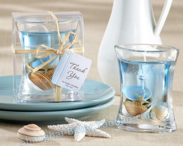 زفاف - LZ021 Seashells Gel Candle, Bachelorette Party Favours