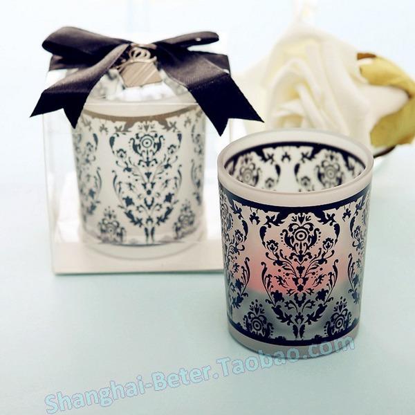 زفاف - Quinceanera Decoration LZ016 Damask Glass candle Holder