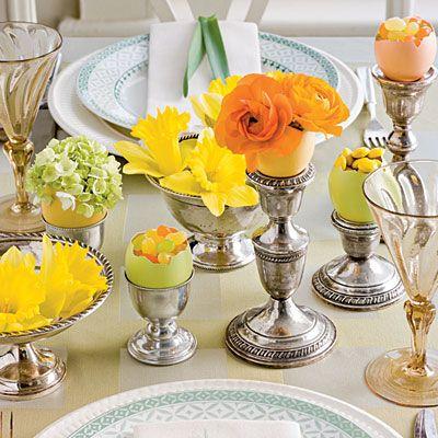 Hochzeit - Egg-cellent Easter Table Decorations