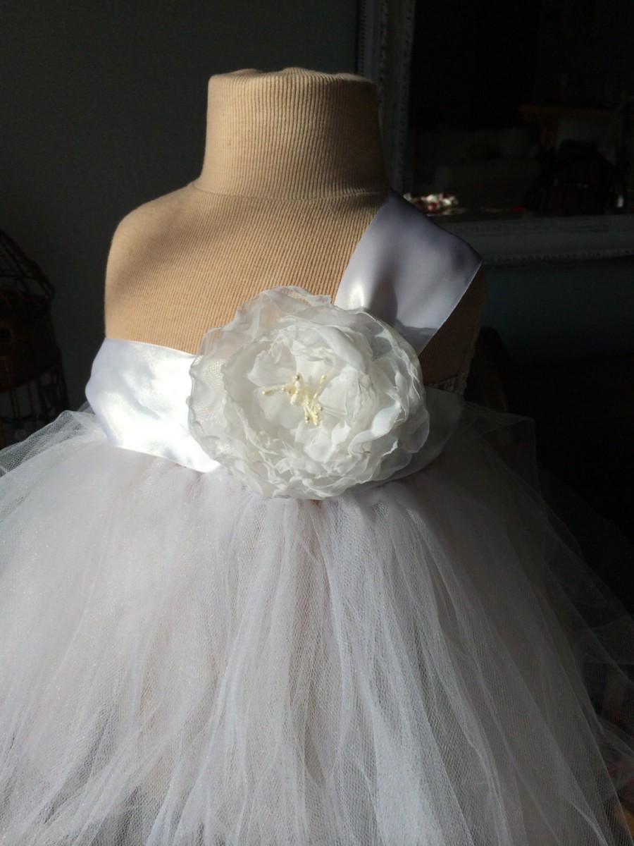 Свадьба - Custom Order Tutu-Flower girl, Junior Bridesmaid, Tutu, Dress, Special Occasion-Special Order