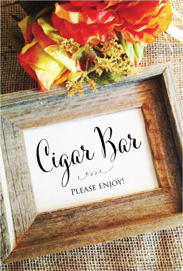 Hochzeit - Cigar Bar Sign Wedding Cigars sign (Frame NOT included)