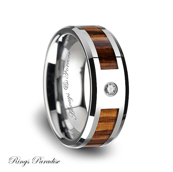 زفاف - Tungsten Wood  Wedding Band, Tungsten Wood Ring, Anniversary Rings, His Promise Ring, Tungsten, Men,s Wedding Band, Wedding Ring, Engagement