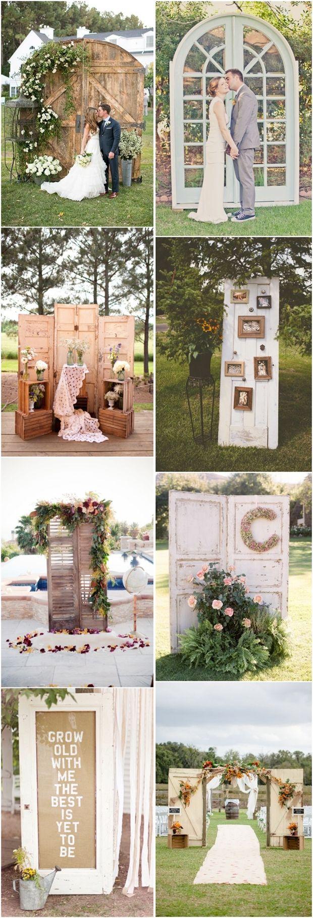 Hochzeit - Rustic Old Door Wedding Ideas- Country Outdoor Wedding Decors