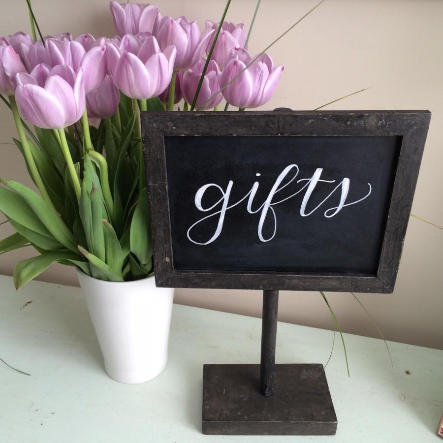 زفاف - Chalkboard sign / Customized sign / Gift table sign / Wedding signage / Reserved sign /