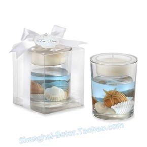 Wedding - Flute Gel Candles LZ039 Seashells Seashell Tealight Holder