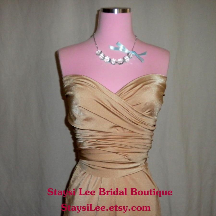 Hochzeit - Champagne Bridesmaids Wrap Twist Dress...67 Colors...Beach, Wedding Dress, Honeymoon, Destination Wedding, Bridal Shower