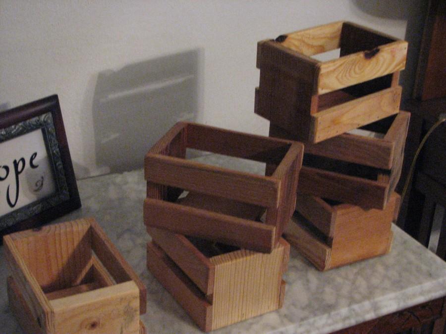 زفاف - Mini rustic crates 10 Pack