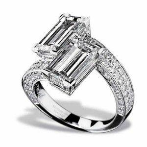 Hochzeit - Chopard Ring - Haute Joaillerie Diamond Bypass Ring