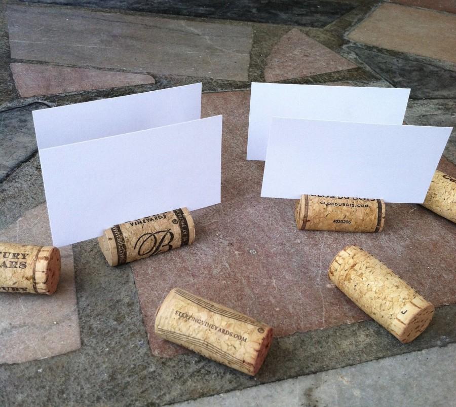 Свадьба - SUPER SALE Wine Cork Place Card Holders - set of 25 - Weddings -Birthdays - Shower - Parties