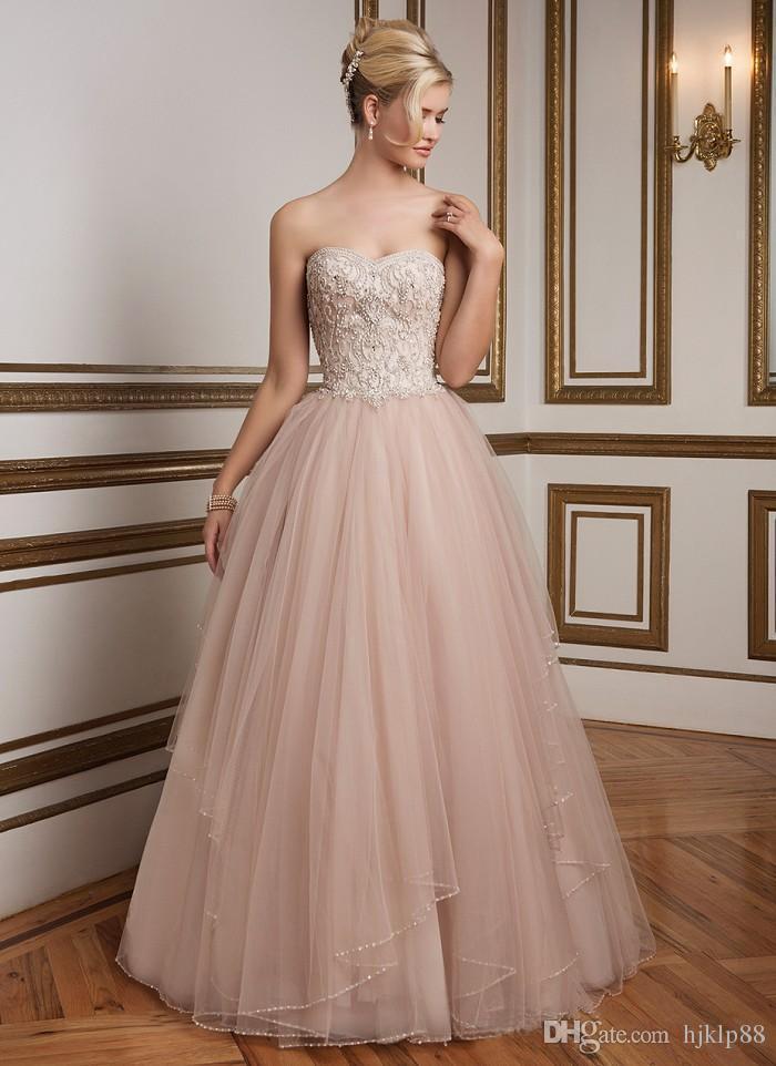 Wedding - Hot Selling Justin Alexander Beads Wedding Dresses 2016 Sequins Tulle Chapel Train Bridal Dresses Ball Gowns Vestido De Noiva Online with $111.52/Piece on Hjklp88's Store 