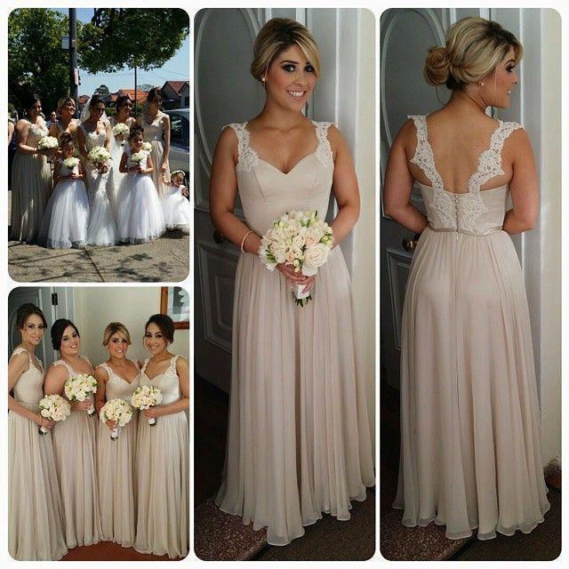 Hochzeit - Simple Style Bridesmaid Dresses 2016 Applique Sleeveless Cheap Chiffon Floor Length Long Prom Party Dresses Evening A-Line Online with $84.66/Piece on Hjklp88's Store 