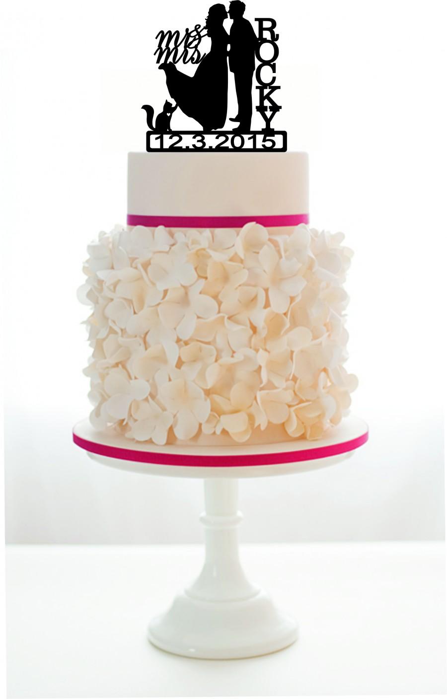 Hochzeit - Wedding Cake Topper Silhouette