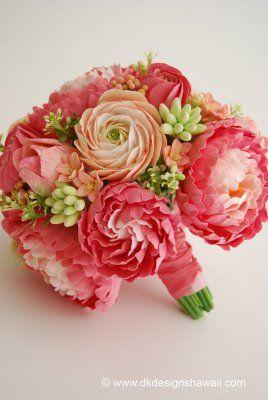 Wedding - DK Designs: Coral Pink Bouquet - Final Pictures