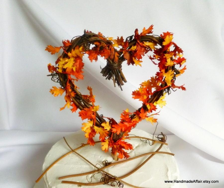 Mariage - Rustic Cake Topper, Fall Wedding Decorations