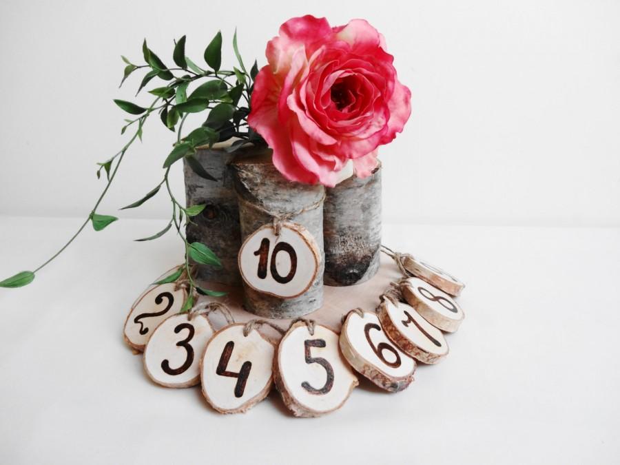 Hochzeit - Table Numbers, Wood table Numbers, Birch Table Numbers, Rustic Table Numbers, Wedding Decor, 1-10, 1-15, 1-20,1-25, 1-30