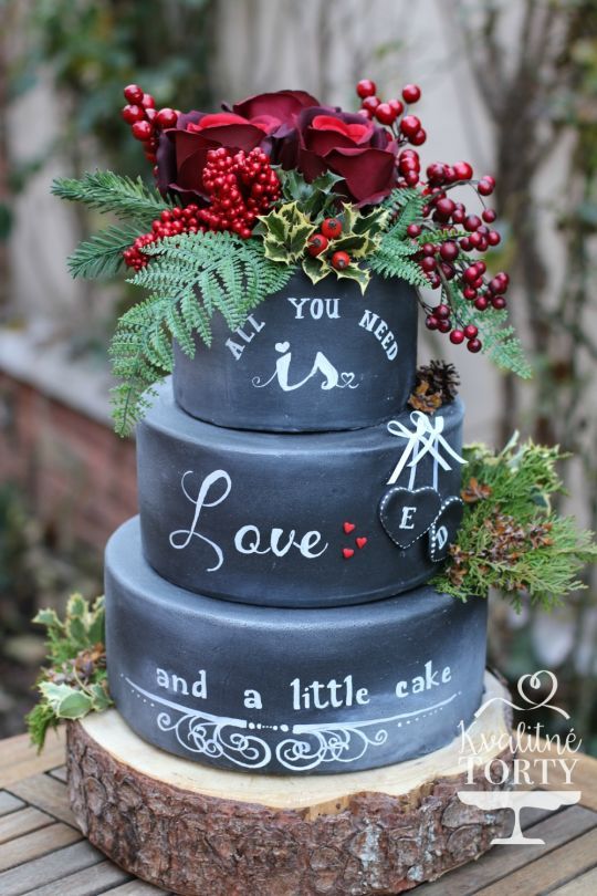 Wedding - Chalkboard Wedding Cake
