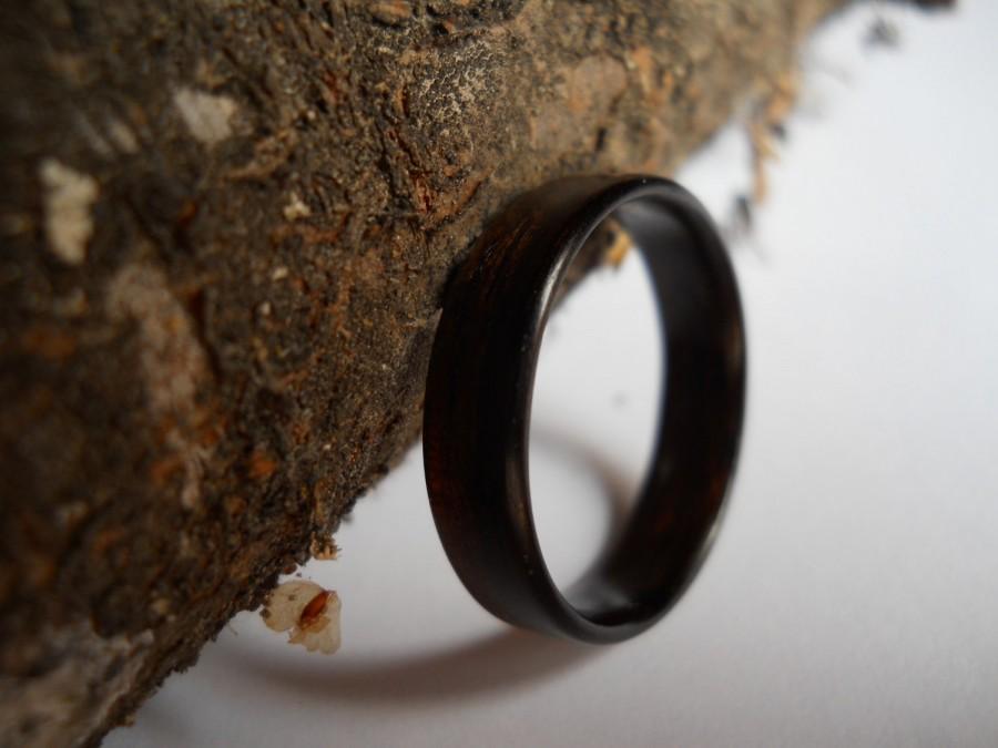Свадьба - Makassar ebony bentwood ring - custom, handmade