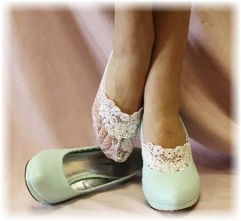 زفاف - wedding lace socks for heels