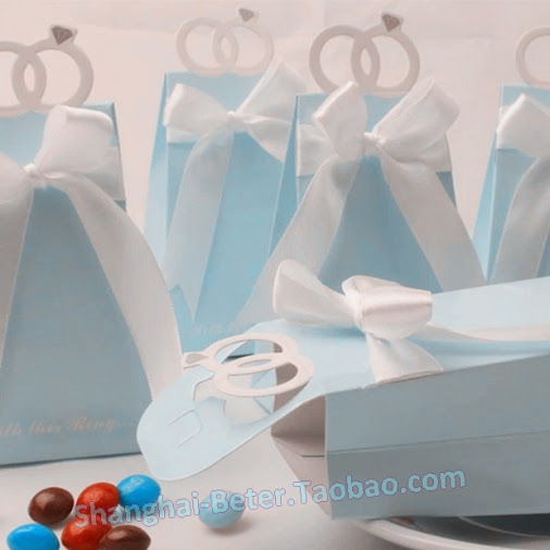زفاف - Tiffany Ring Wedding Favor Box, Candy Bag BETER-TH021