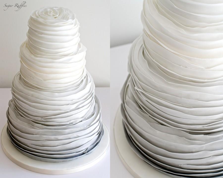 Wedding - Grey Ombre Wedding Cake