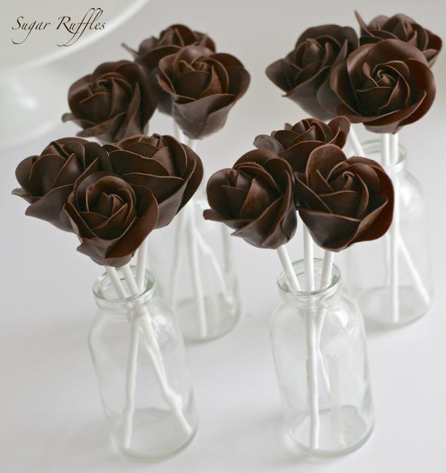 Mariage - Dark Chocolate Rose Cake Pops