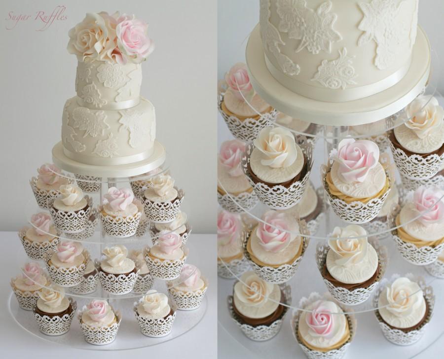 Hochzeit - Sweet Avalanche Cupcake Tower