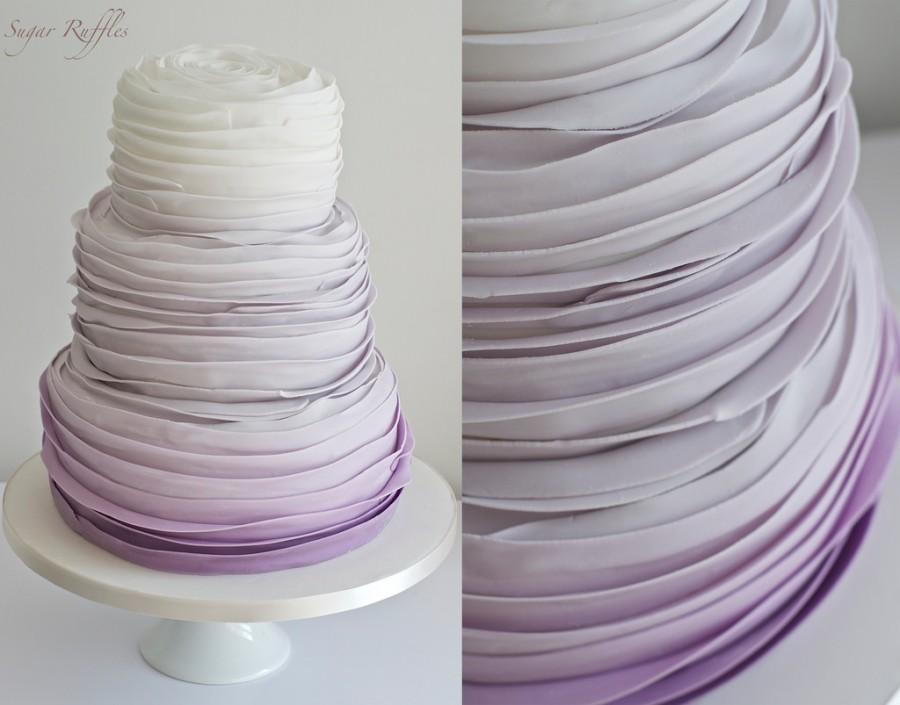 Wedding - Purple Ombre Wedding Cake