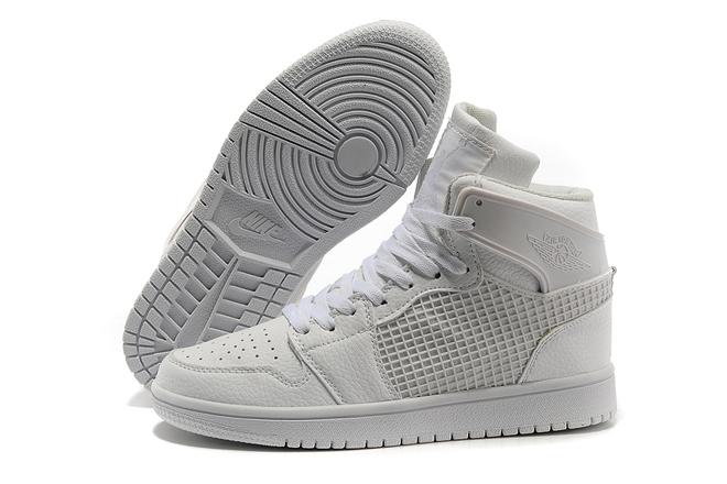 Wedding - Michale Jordan Sneakers 1 Retro Lifestyle Shoes All White Men Size 58263