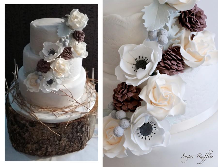 Hochzeit - Winter Woodland Wedding Cake