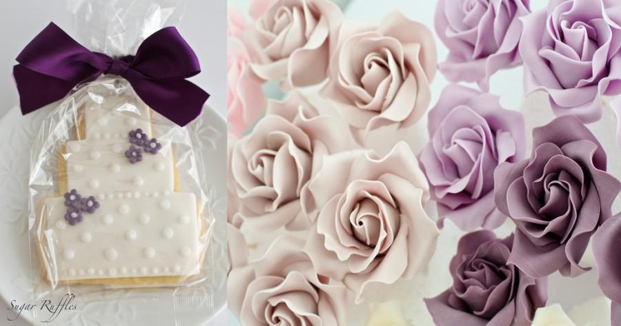 Mariage - Wedding Favour Biscuits & Sugar Roses