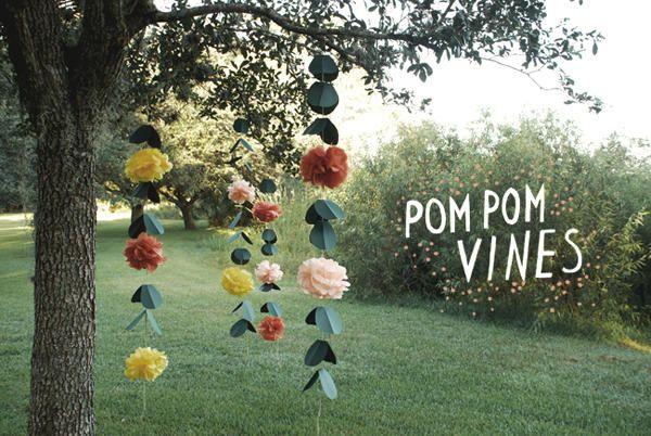 Свадьба - DIY Wedding Pom Pom Vines - Once Wed