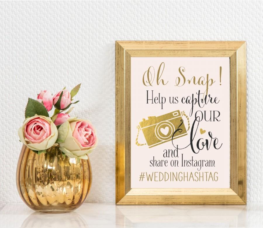 Hochzeit - Instagram Wedding Sign 