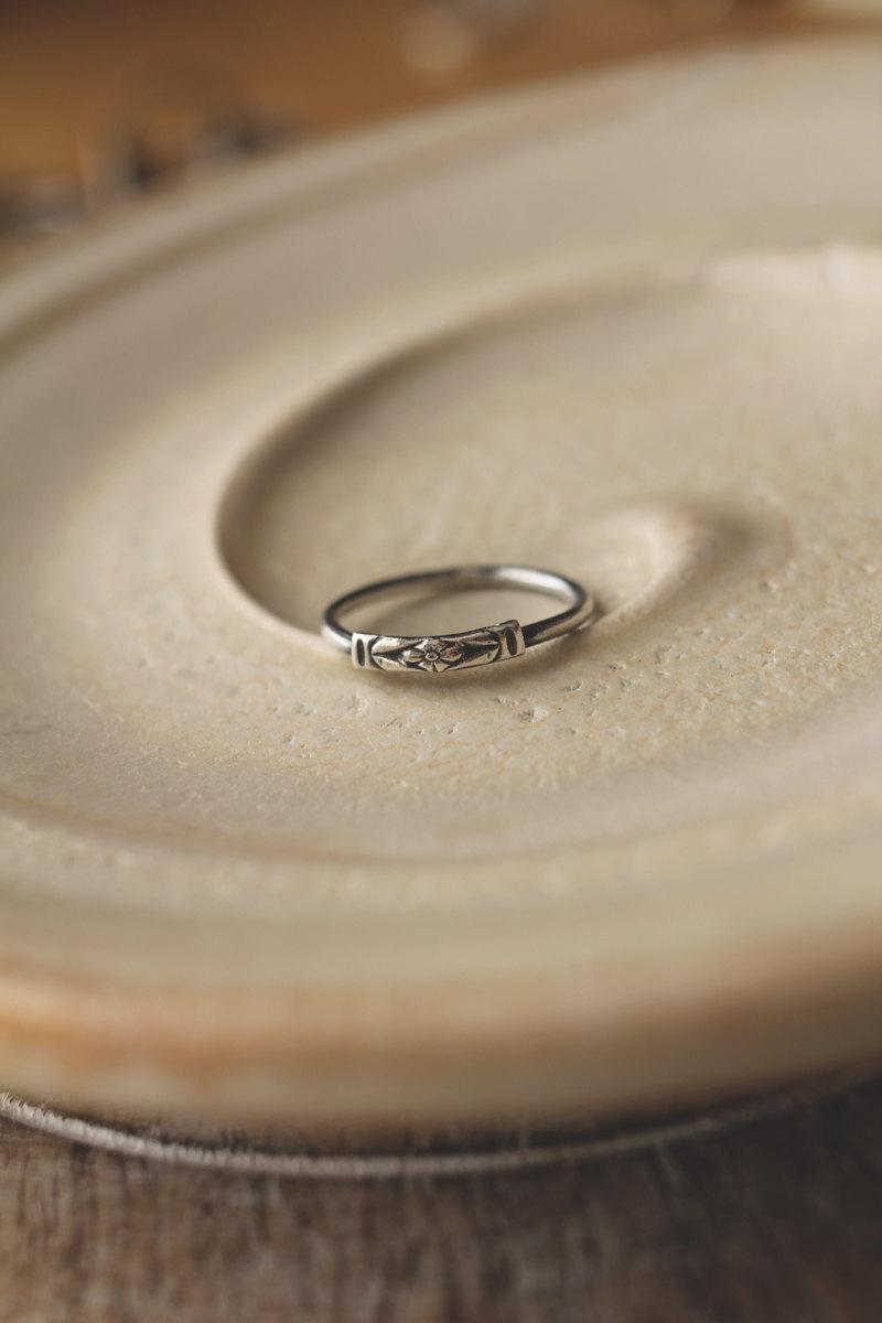زفاف - SALE - Forget-Me-Not: sterling silver floral design (made to order) - ring