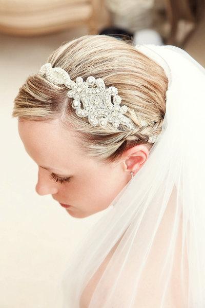 Mariage - Bridal headpieces,braided headband,bridal headband,vintage wedding,wedding hair accessories,bridal hair accessories,baby headbands